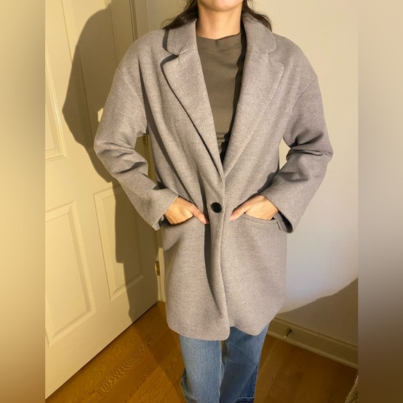 Pull&Bear Womens Felt Coat - Picture 2 of 5